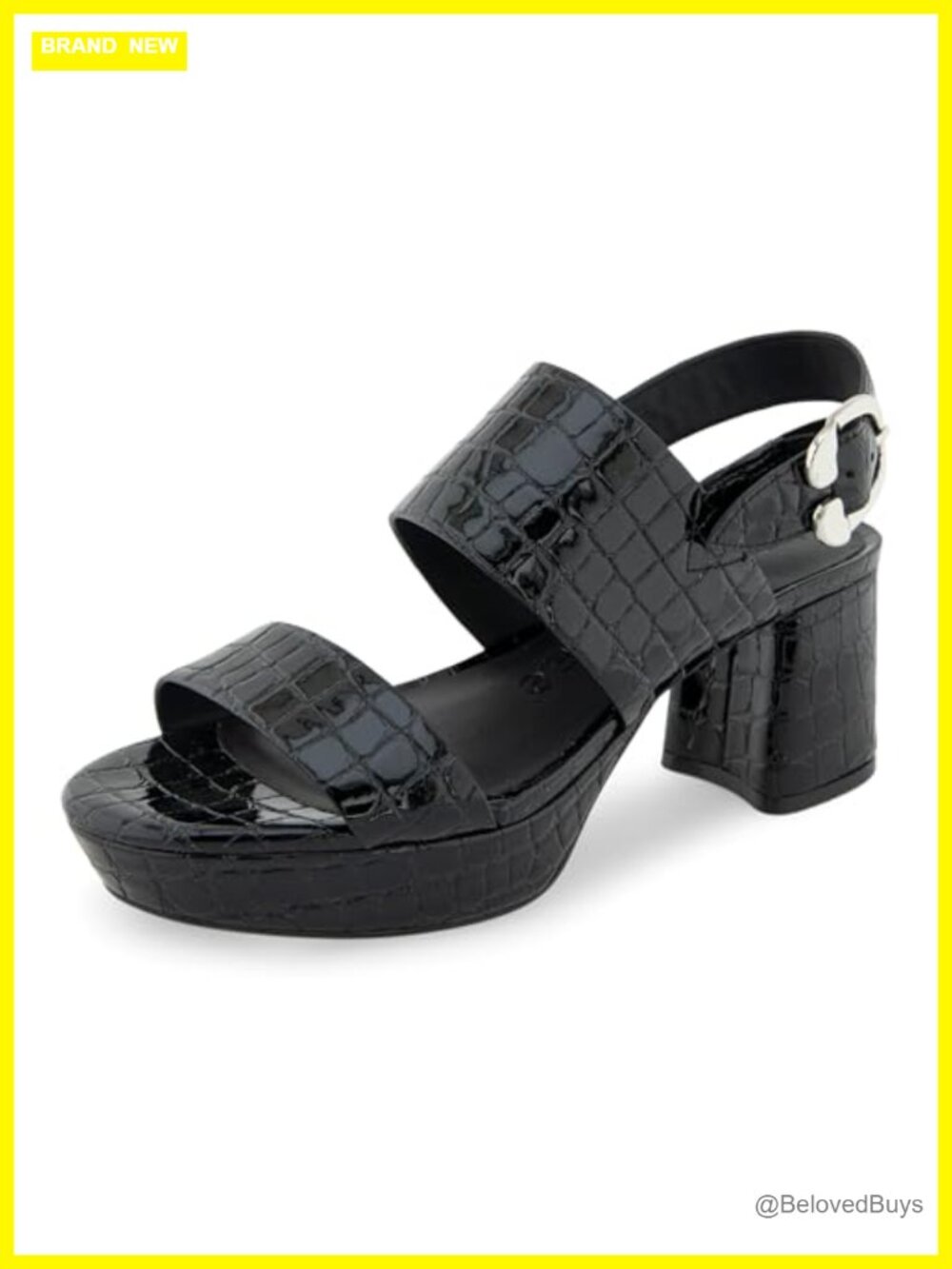 Platform Heel Sandal with Adjustable Strap
